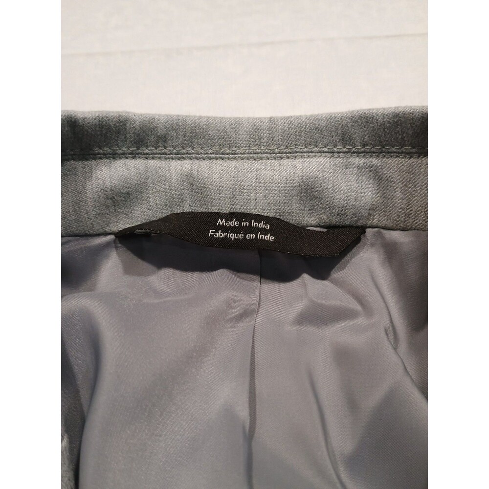 Nordstrom Gray Buttoned Stretch Tailored Lined Blazer Career Jacket - Women's 12 - Picture 2 of 7